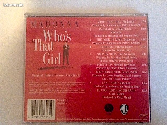 CD Madonna, True Blue, Who's that Girl (image 3)