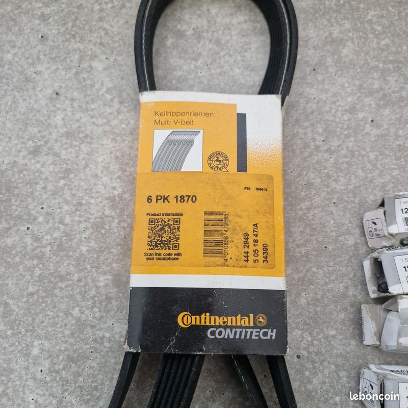 Courroie trapézoïdale à nervures CONTITECH 6PK1715 au