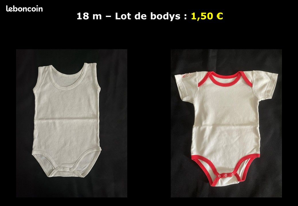 18 mois - Lot de 2 bodies (ninonenf) (image 1)