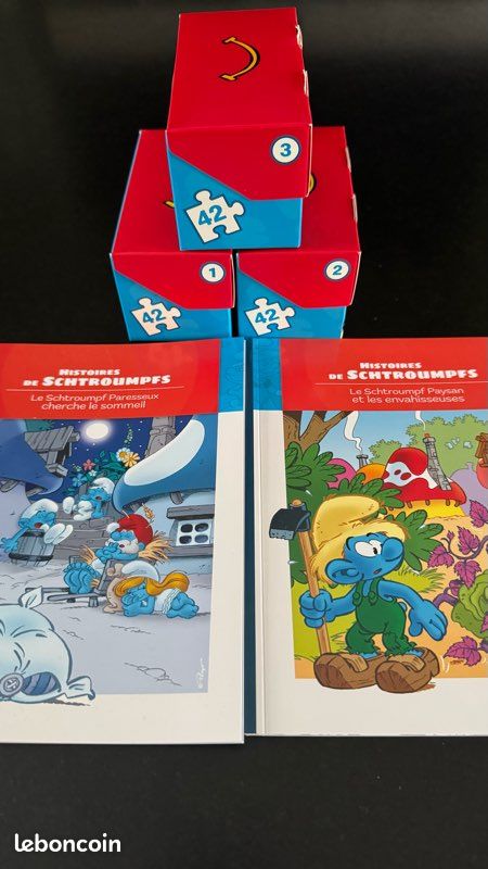 Lot de la famille schtroumpfs : Achat occasion | Peluches Schtroumpfs