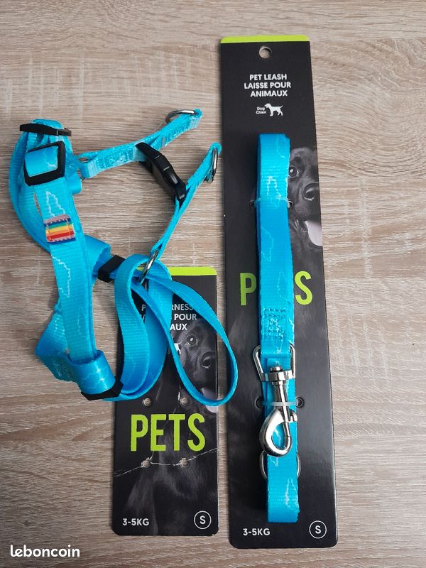 Vend harnais pour animaux plus une laisse neuf jamais servi 3 5 kg (image 2)