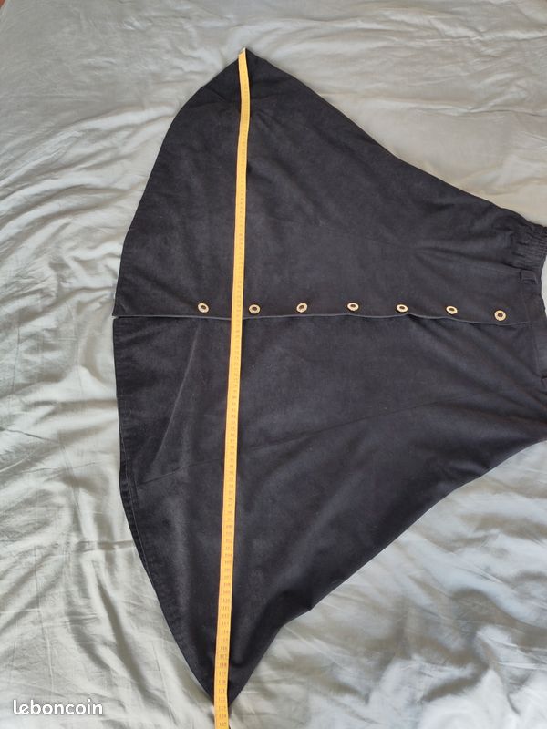 🖤 Jupe midi noire vintage 90's boutonnée 40/42 comme neuve - fabriquée en France – élégance rétro et confort absolu (image 11)