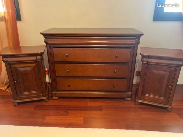 Paire de Chevets Tables de nuits vintage 1970s style Scandin