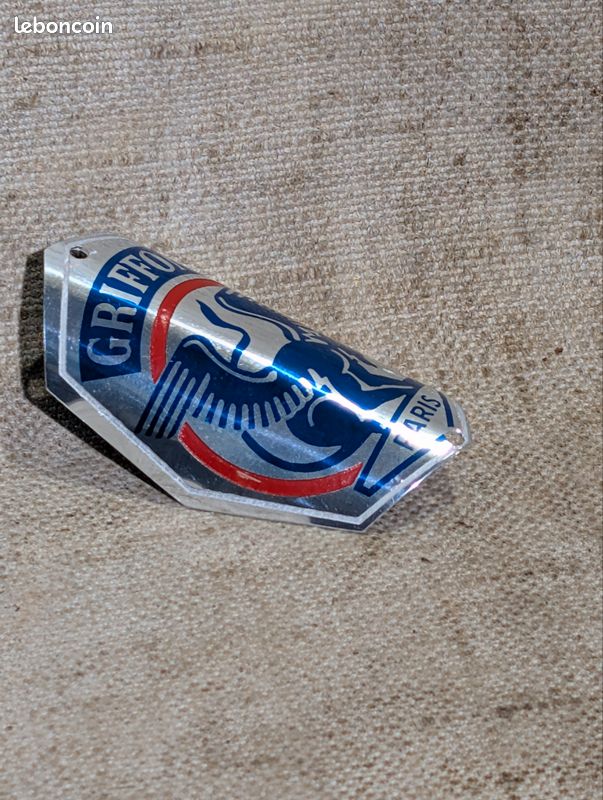 Plaque De Vélo Ancien Griffon - Badge Laiton Course Peugeot, Headbadge Vintage 1900 BSA