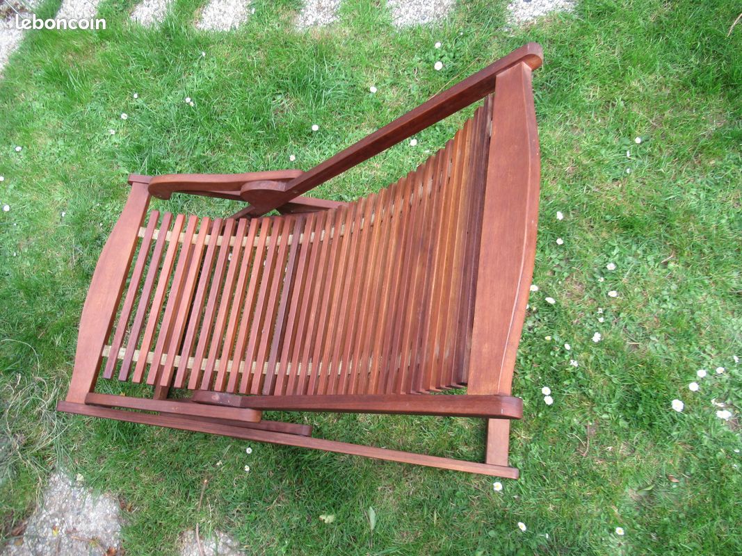 Transat de jardin en teck (image 4)