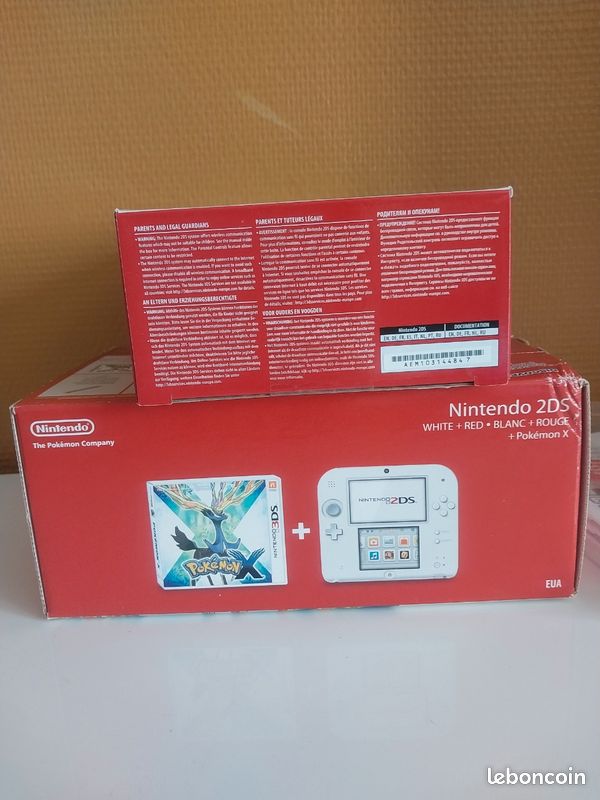 Pack Collector Nintendo 2DS Rouge/Blanc + Pokémon X [CIB] (image 4)