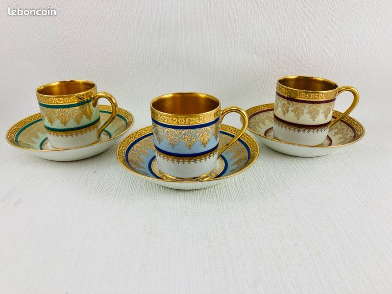 Ancienne tasse à café en faïence Terre de Fer modèle art déco – La Roue
