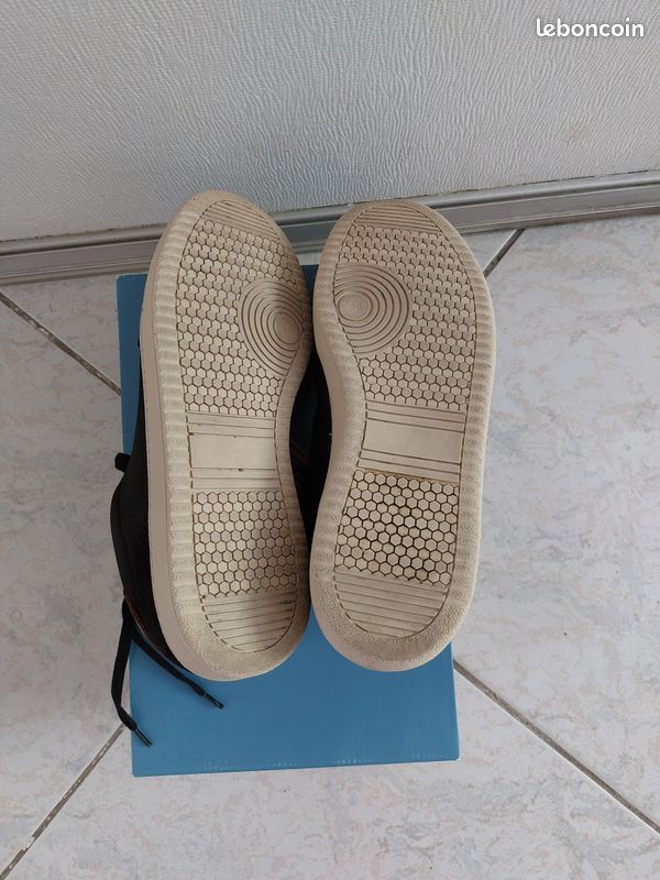 Baskets/sneakers Homme en cuir noir (image 7)