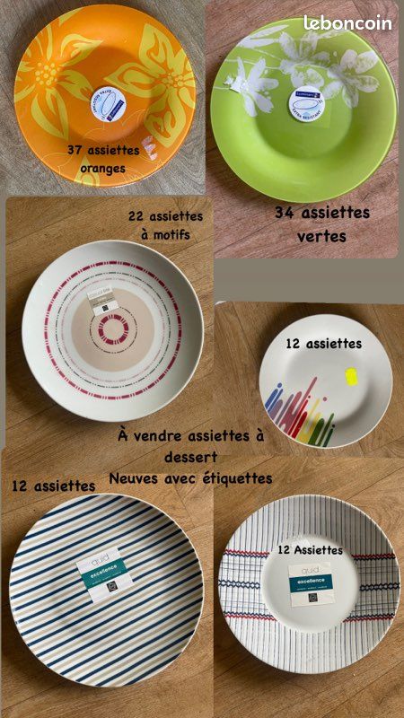 Lots d’assiettes plates neuves (image 1)