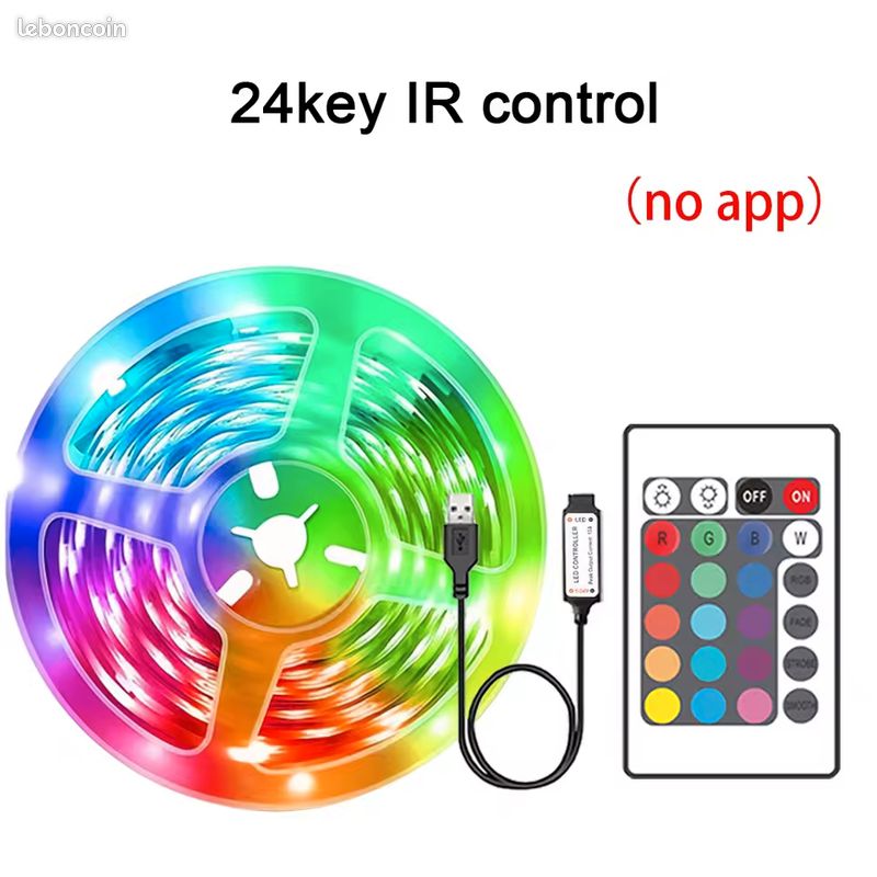 Ruban LED 20m RGB Multicolore – Changeant, Flexible, Avec Télécommande, Intérieur/extérieur