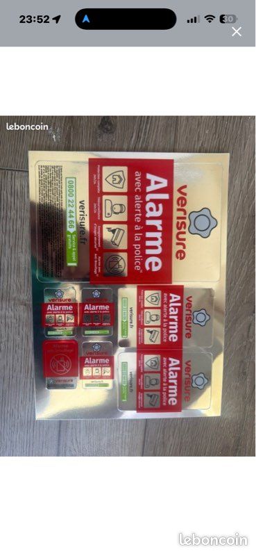 7 Autocollants Verisure 2026 – Authentiques Et Neufs – Pour Alarme
