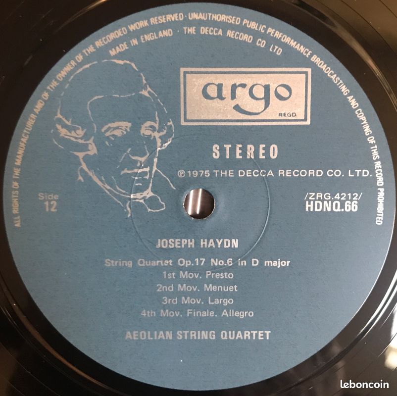 6xLP Haydn Aeolian String quartets 9 17 Argo UK 1975 Classique Musique chambre Simpson Major Hurwitz (image 18)