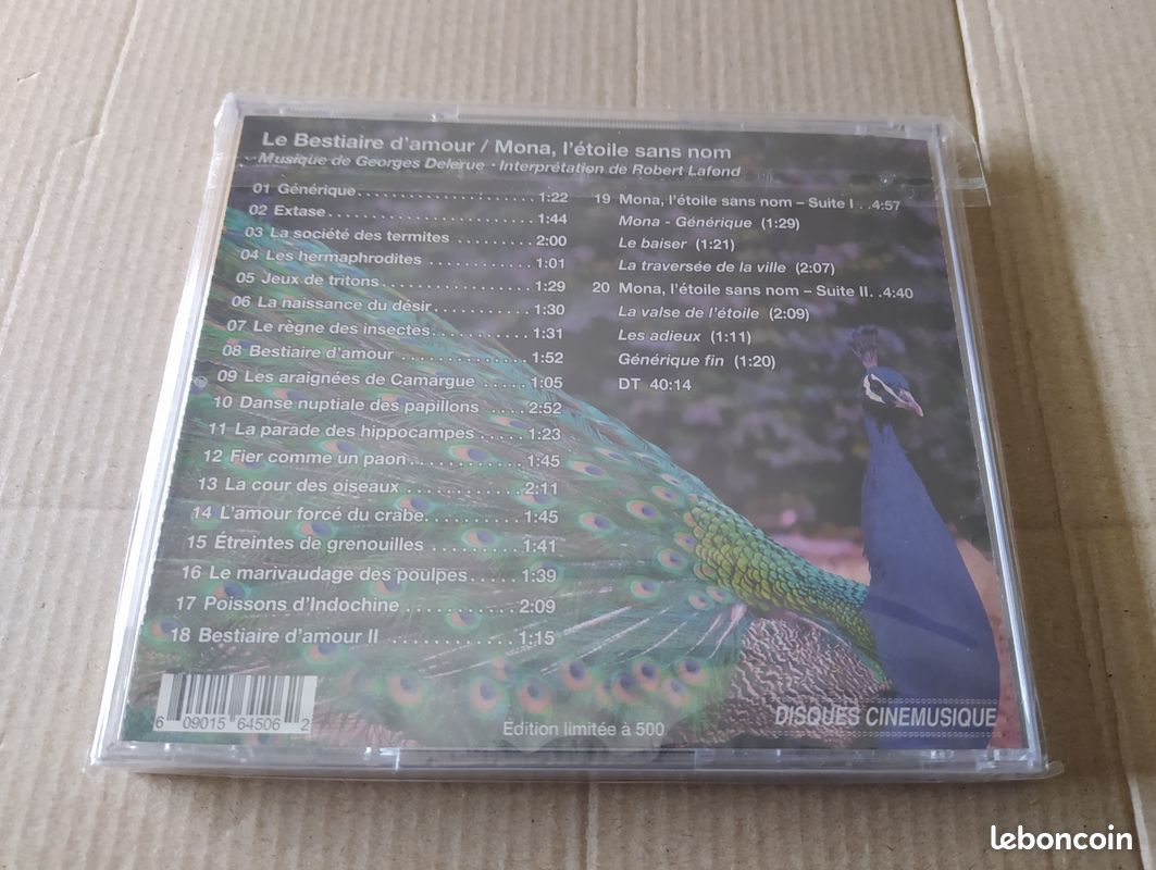 CD Le Bestiaire d’Amour – Georges Delerue (Disques Cinemusique) NEUF (image 2)