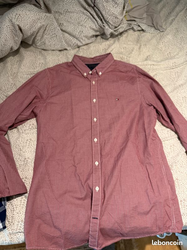 Chemise Tommy Slim fit L Carreaux Rouge (image 1)