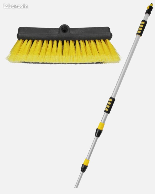 Brosse de lavage nettoyage télescopique aluminium 130-300cm -NEUF- Livraison gratuite (image 2)