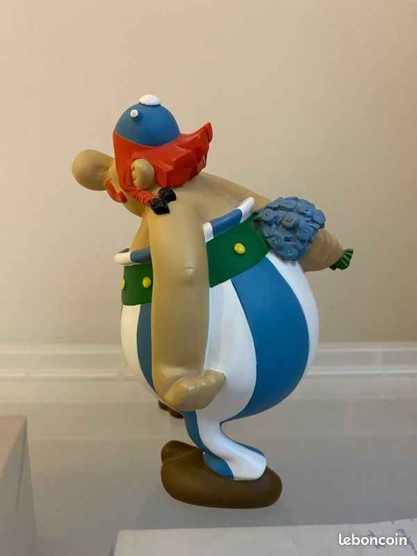 Sculpture Leblon Delienne - Obélix Chez Les Indiens - Résine Peinte à La Main - 1997 Avec Boîte Et Certificat
