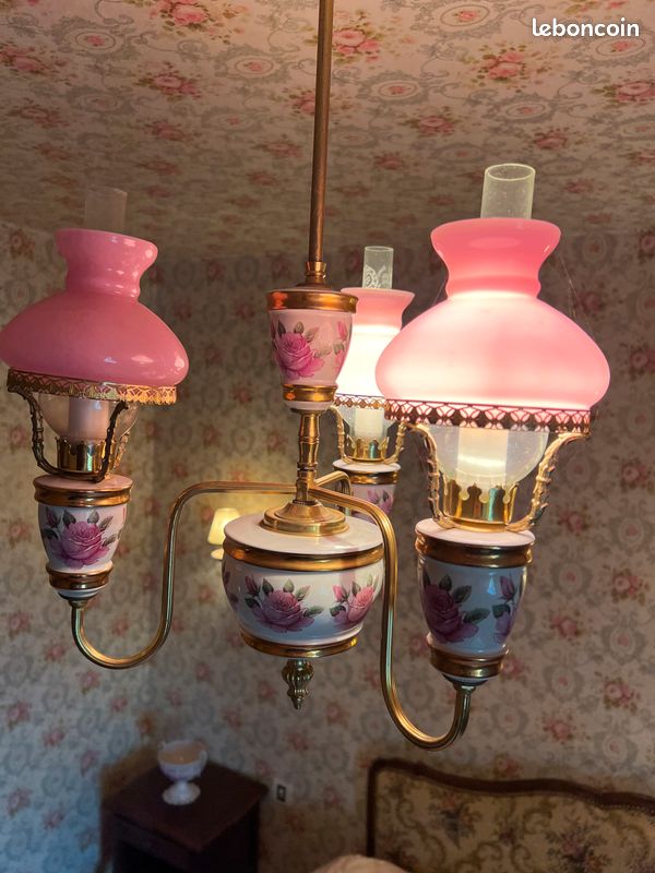 Lustre + appliques en porcelaine (image 1)