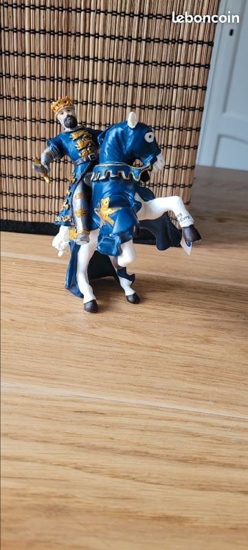 Figurine papo roi bleu et son cheval (image 1)