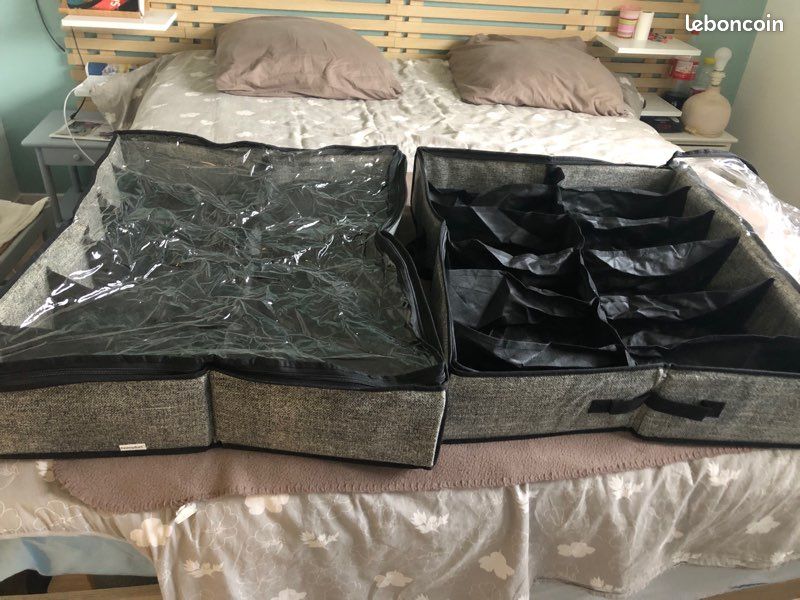 Vends 2 range chaussures tissus à mettre sous un lit (image 1)