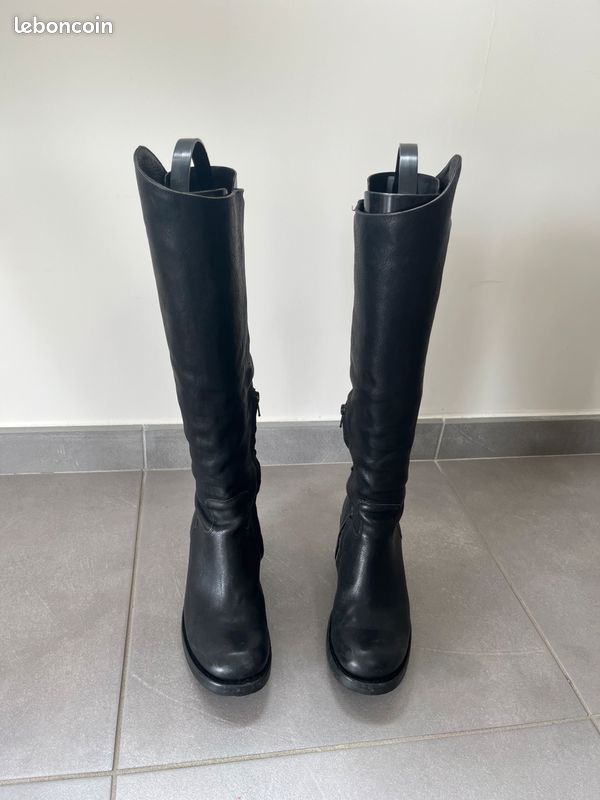 Bottes En Cuir Noir Free Lance Pointure 36 - Style Bottillon - Occasion à Vérifier