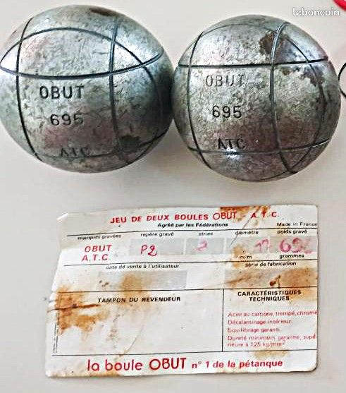 2 BOULES PÉTANQUE Obut ATC Compétition, Je Vous Invite À Visiter Ma Boutique 😉 EUR 32,00 - FR