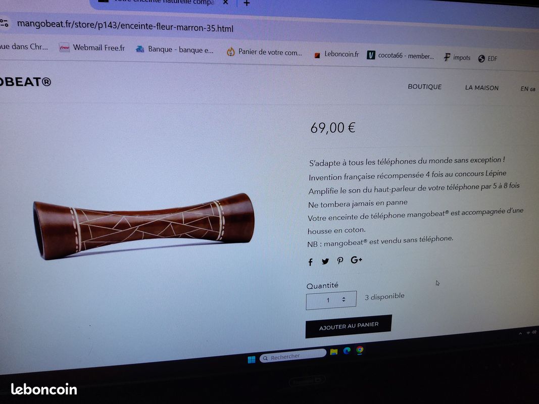 Enceinte de téléphone en bois (image 9)