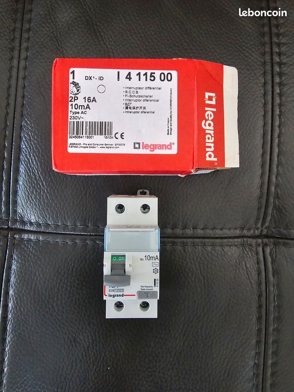 Interrupteur Différentiel 2P 16A Type AC 10mA - Protection électrique Pour Tableau