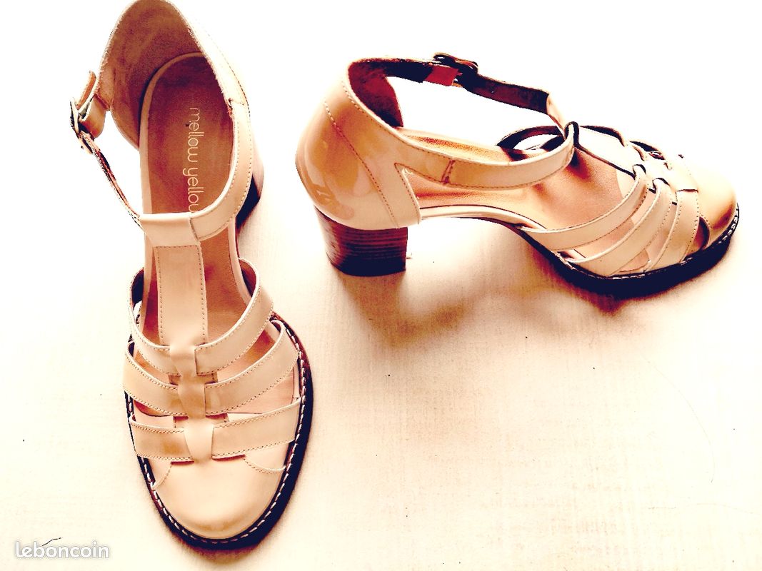 Chaussures femme mellow yellow rose poudrée Chaussures