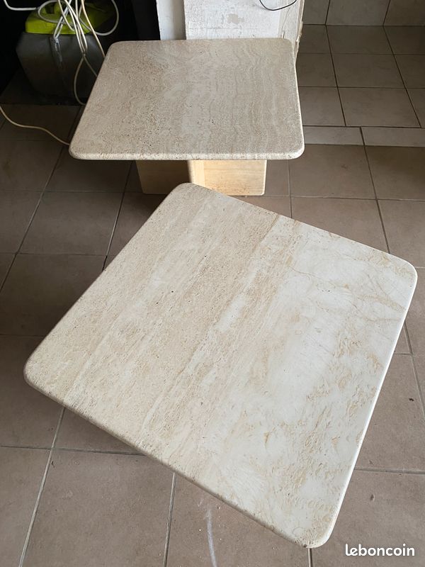 AV deux tables basses en marbre (image 4)