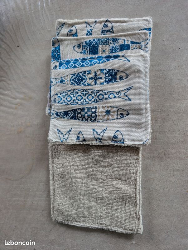 Lingettes coton visage sardine azulejos (image 2)