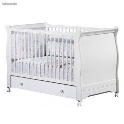 Lit enfant Sauthon Little Big Bed 140x70 Elodie blanc (image 1)