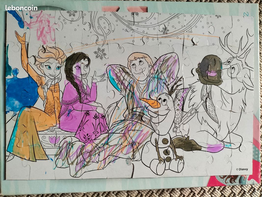 Puzzle à colorier la reine des neiges (image 3)