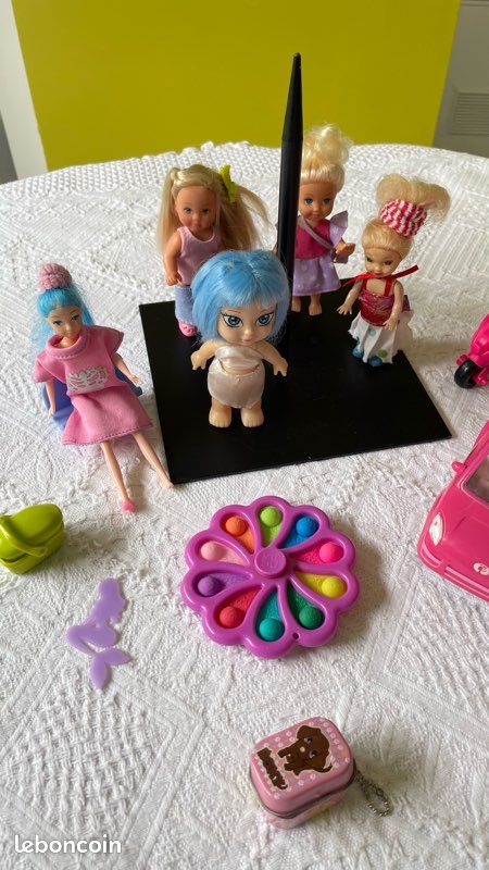 Petites poupées et véhicules mini barbie le lot (image 13)