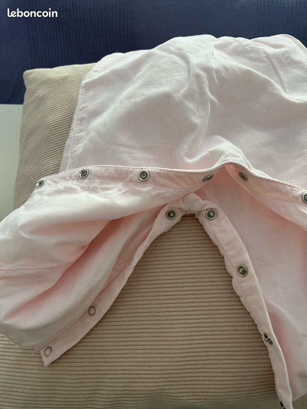 Salopette en velours rose coton fille 6 mois Cyrillus (image 13)