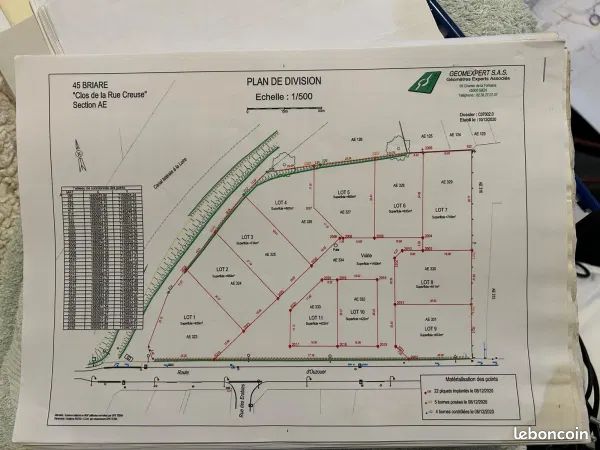 Parcelle terrain constructible et viabilisée à BRIARE (loiret) · 40 000 €