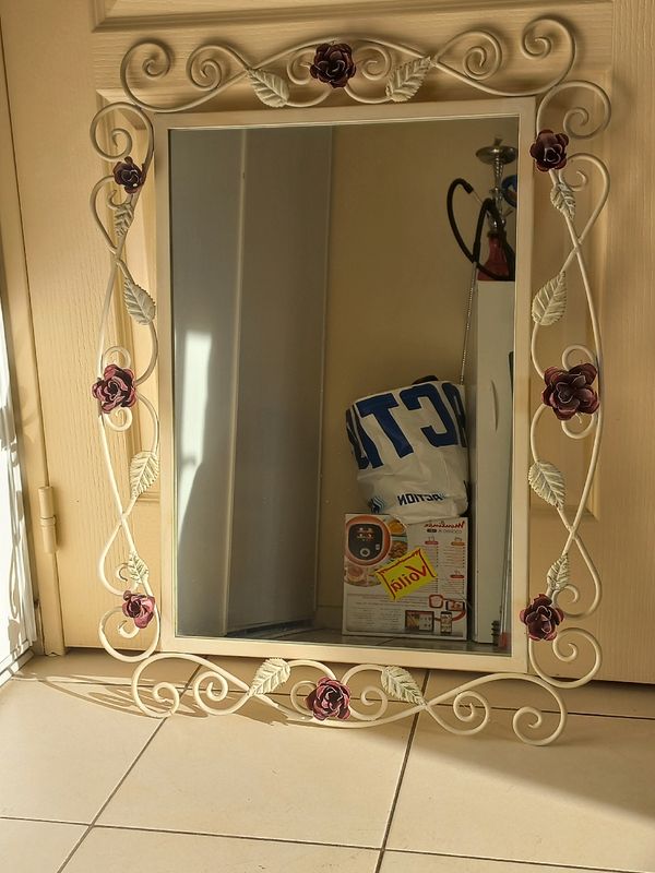 STORJORM Élément miroir 2 portes & éclairage, blanc, 80x14x96 cm