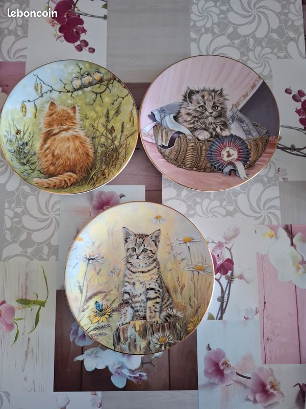 Assiettes de collection chats (image 1)