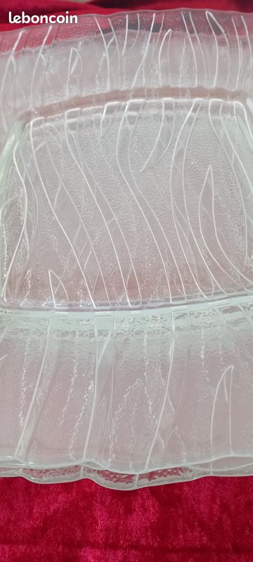 6 très belles assiettes verre 30x30 (image 3)