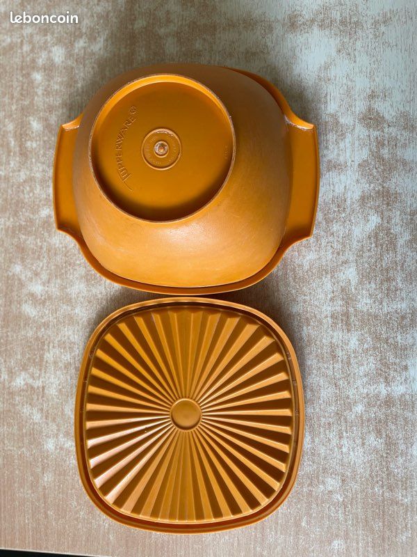 LOT 8 BOITES Tupperware ronde jaune soleil fleur vintage 1297 / lire descriptif EUR 39,00 - FR