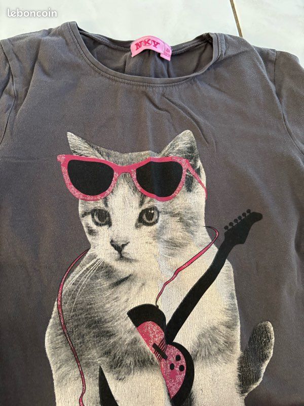 Lot 4 tee shirts ML fille 10 ans (image 5)