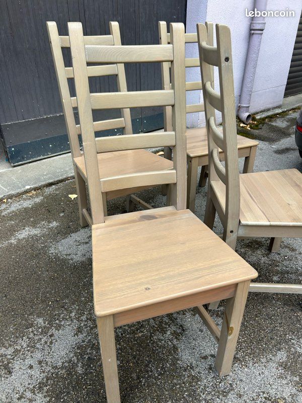 Chaises IKEA KAUSTBY bois, massif, chêne, Clair (image 1)