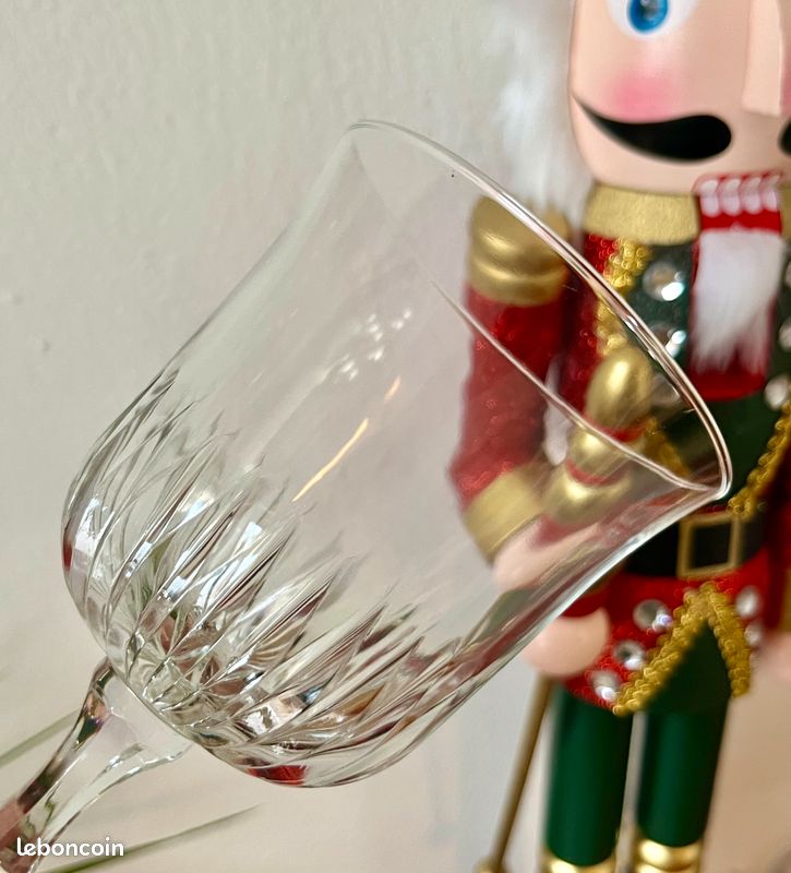 Service De 6 Verres A Eau En Cristal De Baccarat Forme Cylindrique Gravure 3458