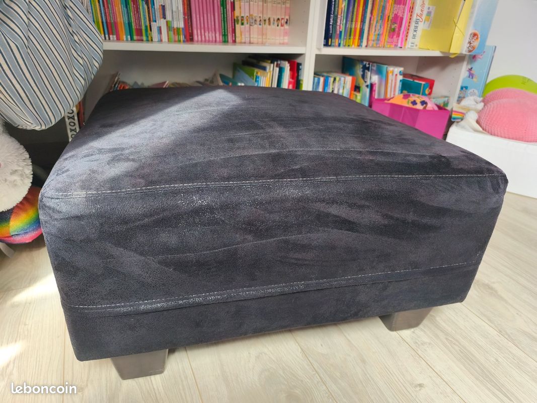 Pouf noir - fauteuil canapé fly (image 1)