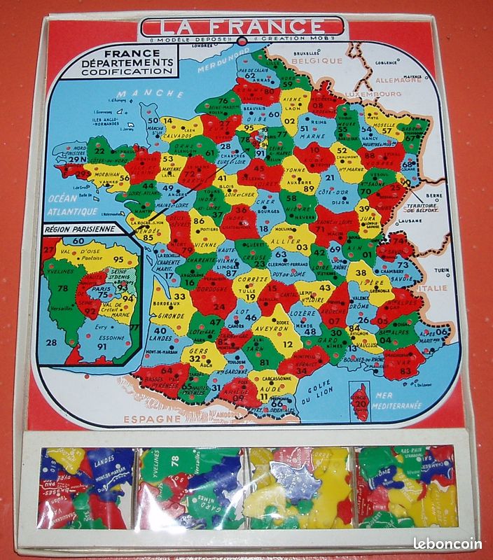 Jeu éducatif Vintage ElectroTutor – La France Des Départements + 3 Planches Histoire