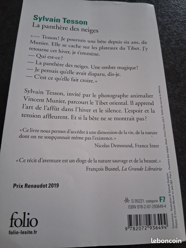 Livre La panthère des neiges (image 2)