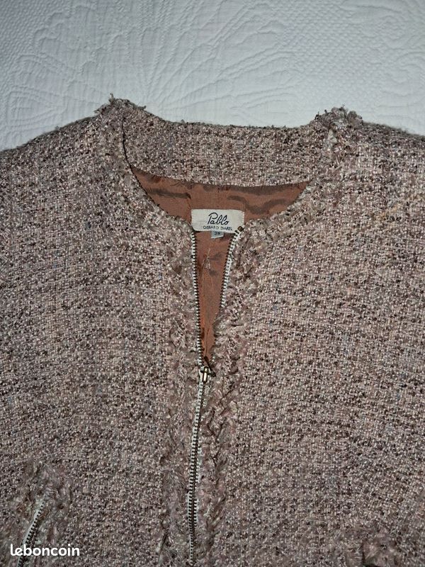 Veste courte Pablo Gérard Darel, taille 38, façon Tweed, très agréable à porter (image 2)