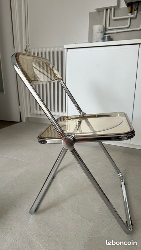 Chaise pliante cuisine métal et plastique (image 1)