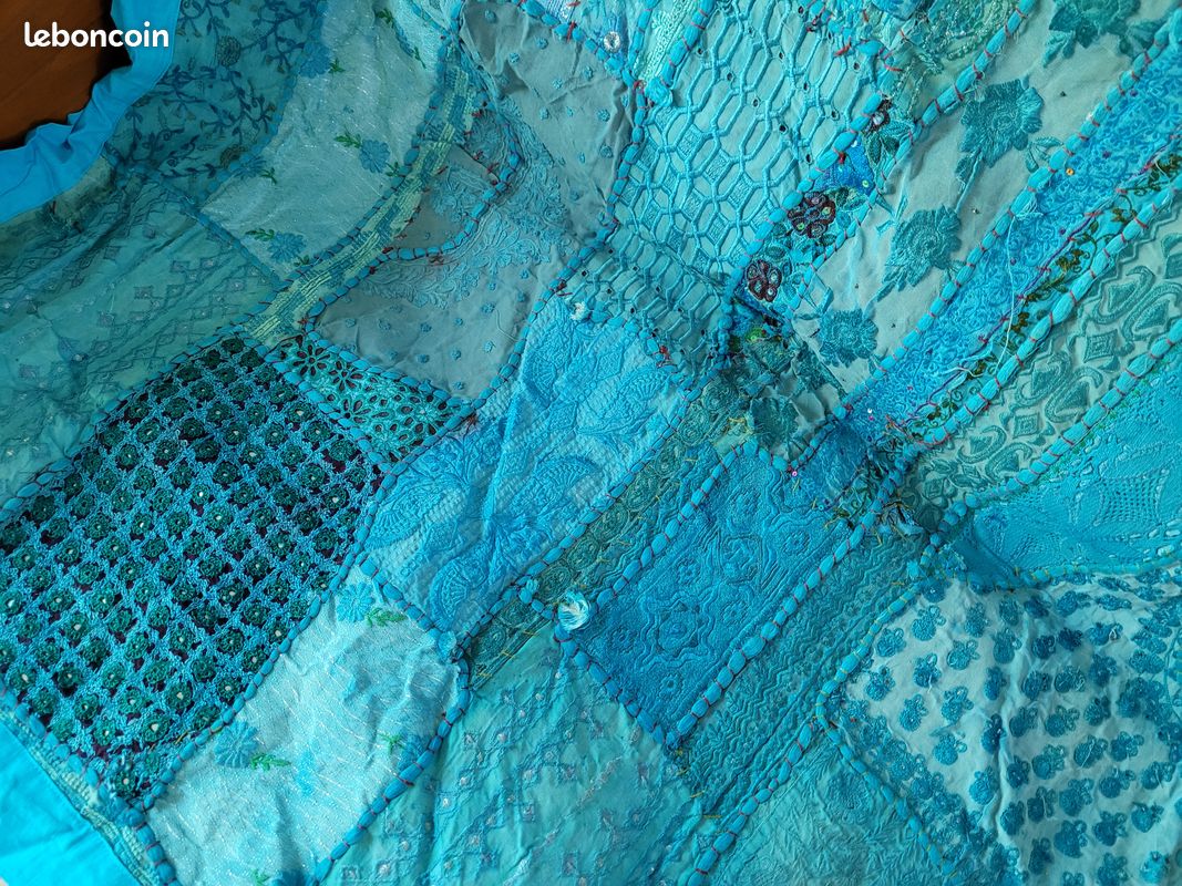 Tapis oriental jeté de lit jeté de canapé INDE (image 2)