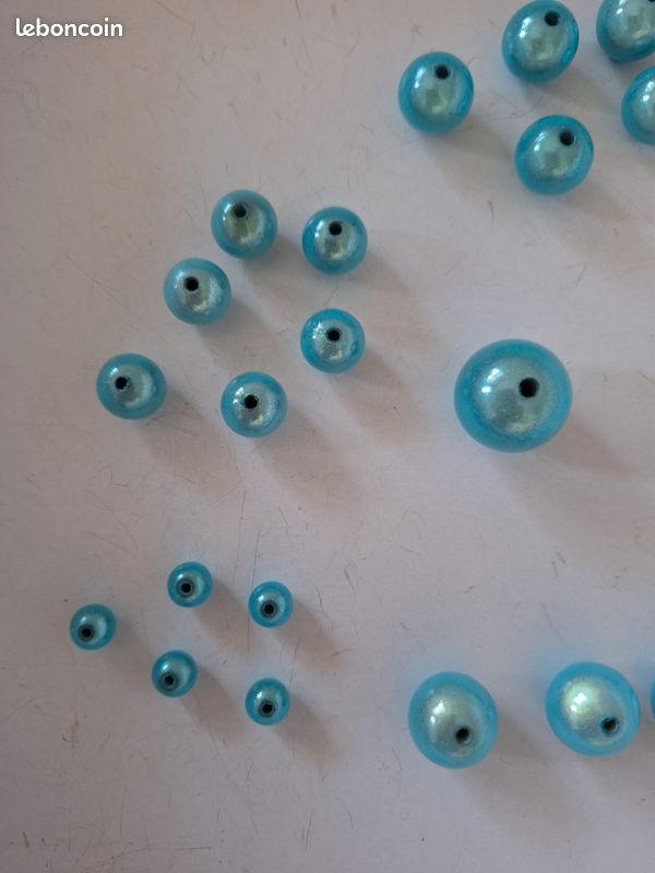 Lot de perles bleu turquoise neuves (image 3)