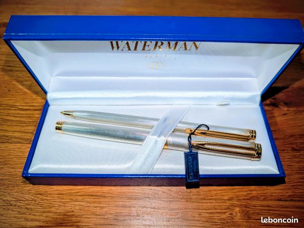 Parure De Stylos Waterman Vintage - Stylo Plume + Stylo Bille, Occasion